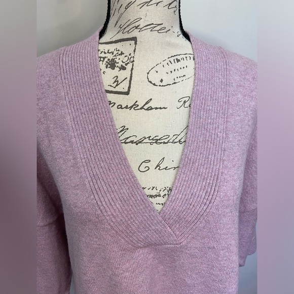 J. Jill V-neck‎ short sleeve mauve sweater Size XL petite - Picture 2 of 7